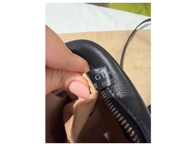 Gucci Marmont Borsa a Tracolla Pelle Nera Nero - vista 9