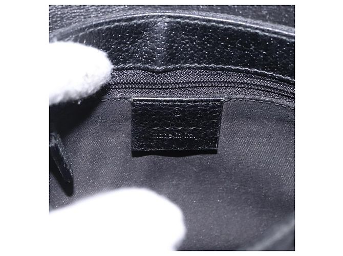 Cinto com fivela Gucci em tela GG e couro Small Preto - vista 6