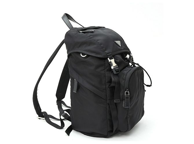 Zaino Prada Re-Nylon x Saffiano Leather Nero - vista 2