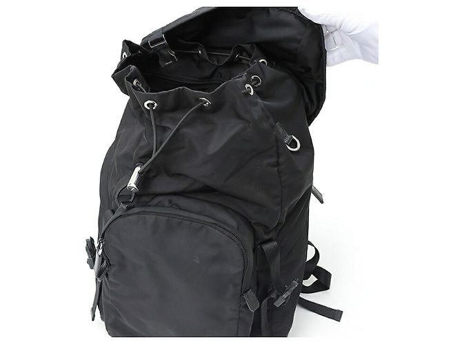 Zaino Prada Re-Nylon x Saffiano Leather Nero - vista 6