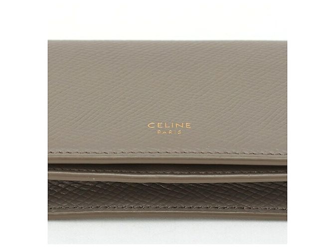Céline Celine Brown Leather Business Card Case - view 3