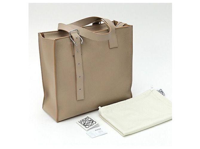 Borsa Tote Loewe Buckle Zip Grigio - vista 9