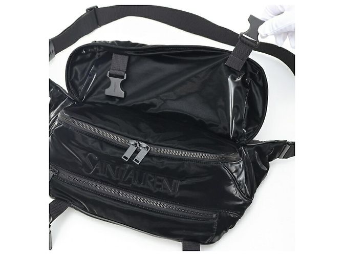 Borsa sling Saint Laurent in nylon nero - vista 5