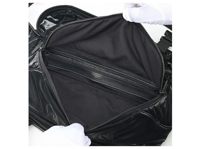 Borsa sling Saint Laurent in nylon nero - vista 6