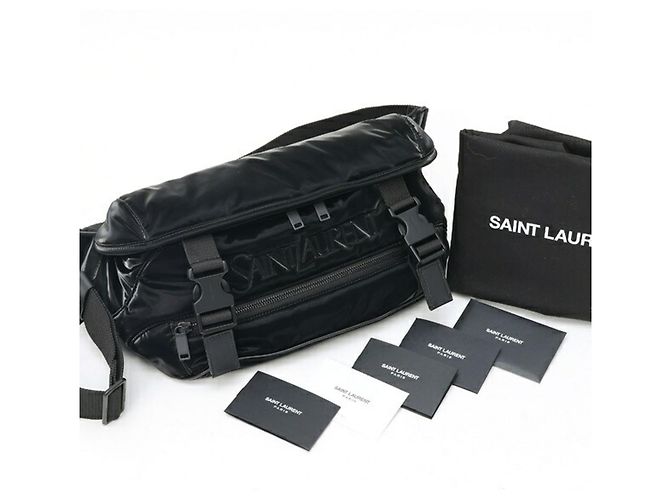 Borsa sling Saint Laurent in nylon nero - vista 7