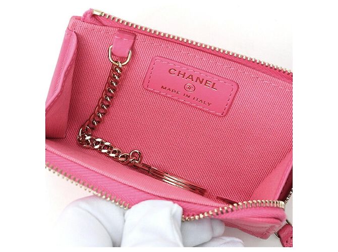 Chanel Matelassé Monedero en L AP0221 Rosa - vista 5