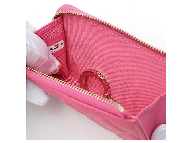 Chanel Matelassé Monedero en L AP0221 Rosa - vista 6
