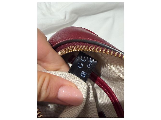 Borsa a mano Gucci Blondie in pelle rosso scuro Bordò - vista 12