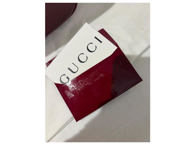 Borsa a mano Gucci Blondie in pelle rosso scuro Bordò - vista 3