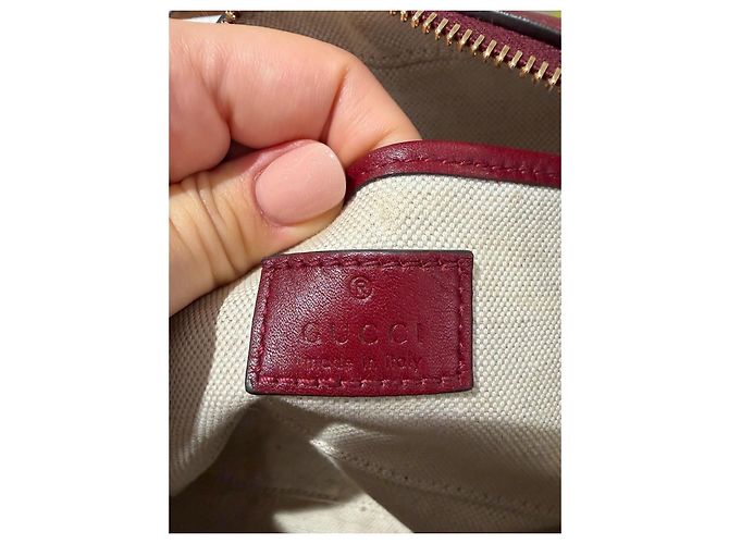 Borsa a mano Gucci Blondie in pelle rosso scuro Bordò - vista 8