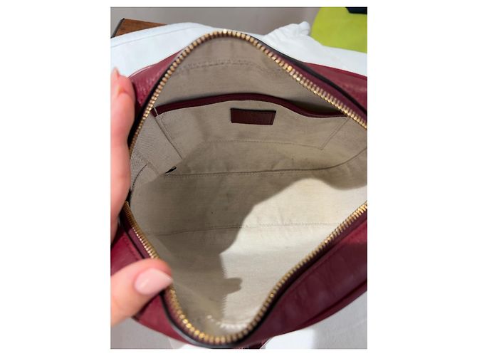 Borsa a mano Gucci Blondie in pelle rosso scuro Bordò - vista 9