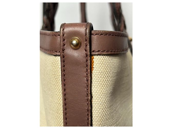 Gucci Borsa Tote in tela e pelle marrone Beige - vista 11