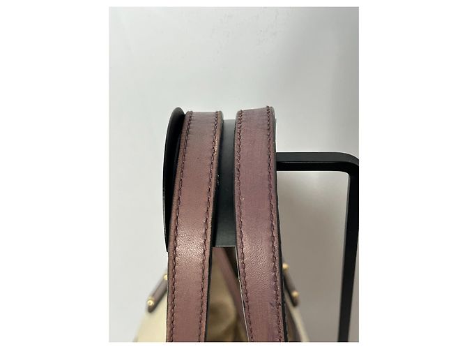 Gucci Borsa Tote in tela e pelle marrone Beige - vista 13
