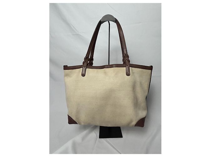 Gucci Borsa Tote in tela e pelle marrone Beige - vista 16