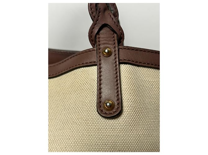 Gucci Borsa Tote in tela e pelle marrone Beige - vista 19