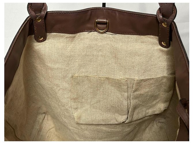 Gucci Borsa Tote in tela e pelle marrone Beige - vista 3