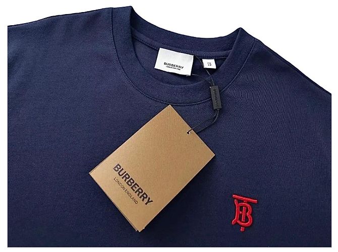 T-shirt Burberry TB Monogram Blu Navy Blu scuro - vista 6