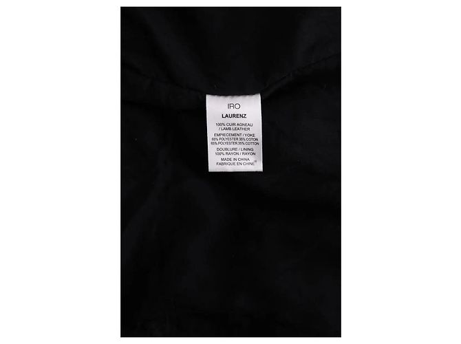 Iro Lederjacke Schwarz Herren M - Ansicht 6