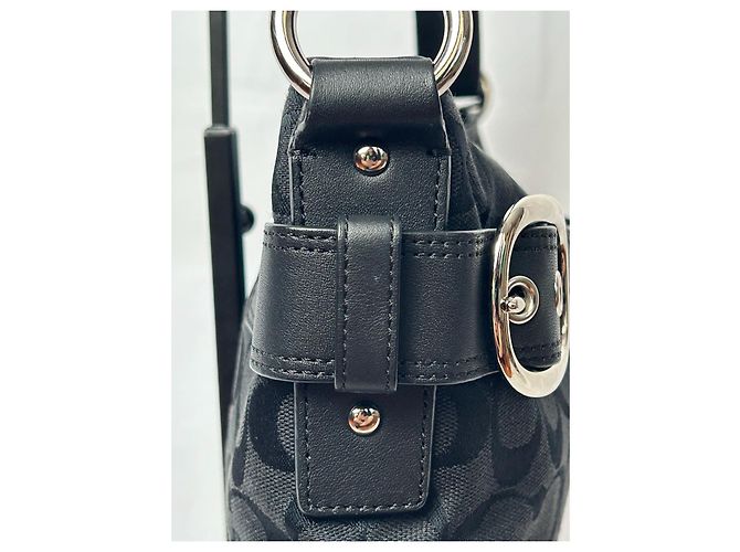 Schwarze Coach Monogramm Tasche - Ansicht 12