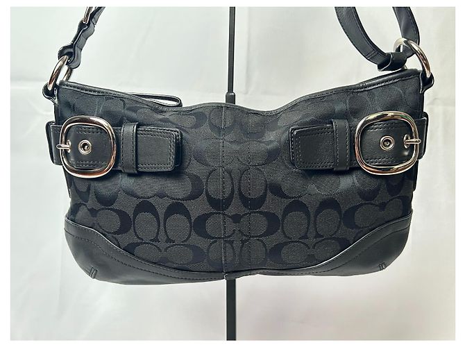 Schwarze Coach Monogramm Tasche - Ansicht 2
