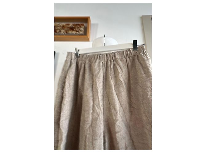 Autre Marque Pantalones anchos NEIRAMI beige de acrílico - vista 6