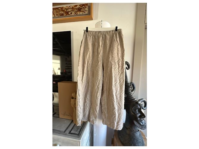 Autre Marque Pantalones anchos NEIRAMI beige de acrílico - vista 7