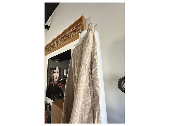 Autre Marque Pantalones anchos NEIRAMI beige de acrílico - vista 8