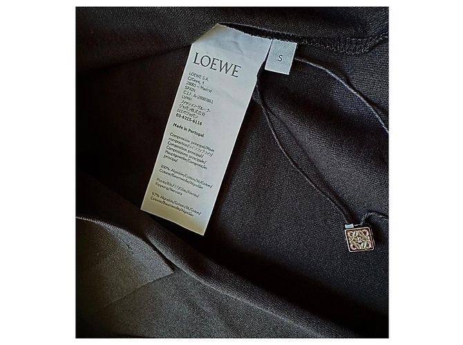 Camiseta Loewe Anagram Negra de Algodón Negro - vista 15