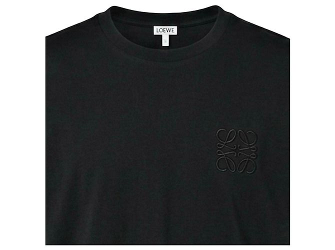 Camiseta Loewe Anagram Negra de Algodón Negro - vista 5