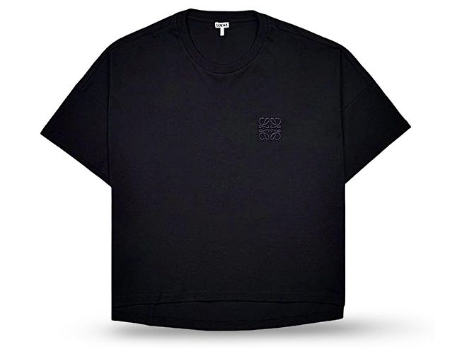 Camiseta Loewe Anagram Negra de Algodón Negro - vista 7