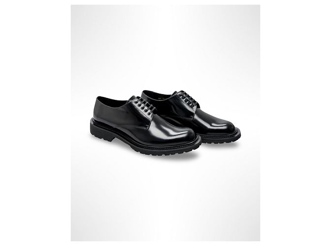 Scarpe Derby in pelle nera Saint Laurent Nero - vista 13