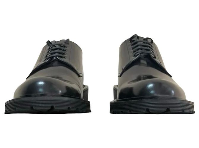 Scarpe Derby in pelle nera Saint Laurent Nero - vista 16