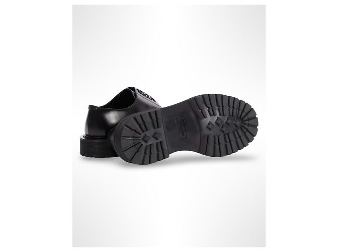 Scarpe Derby in pelle nera Saint Laurent Nero - vista 6