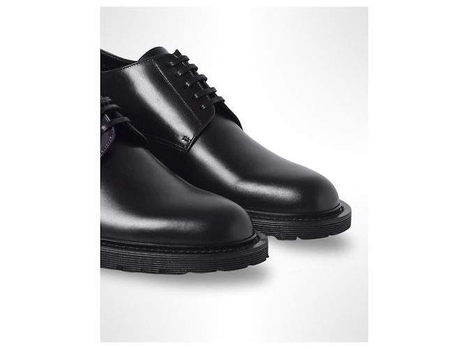 Scarpe Derby in pelle nera Saint Laurent Nero - vista 8