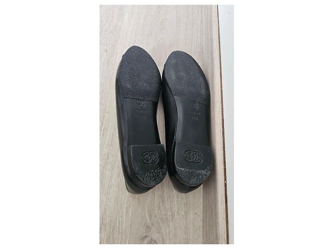 Bailarinas Chanel de cuero negro - vista 5