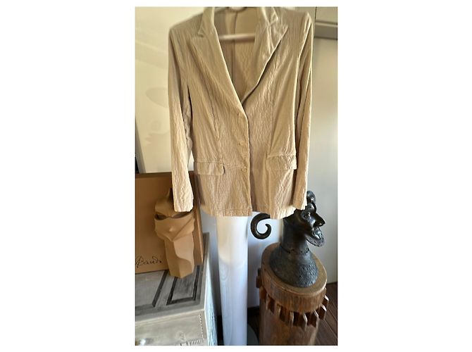 Autre Marque Blazer Transit de viscosa y algodón beige - vista 2