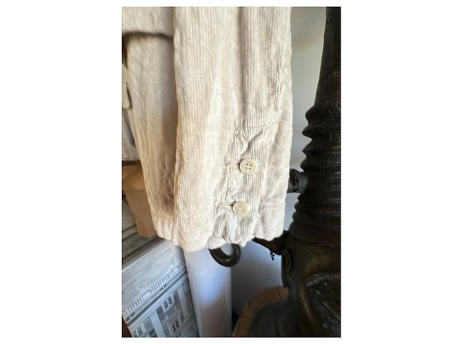 Autre Marque Blazer Transit de viscosa y algodón beige - vista 5