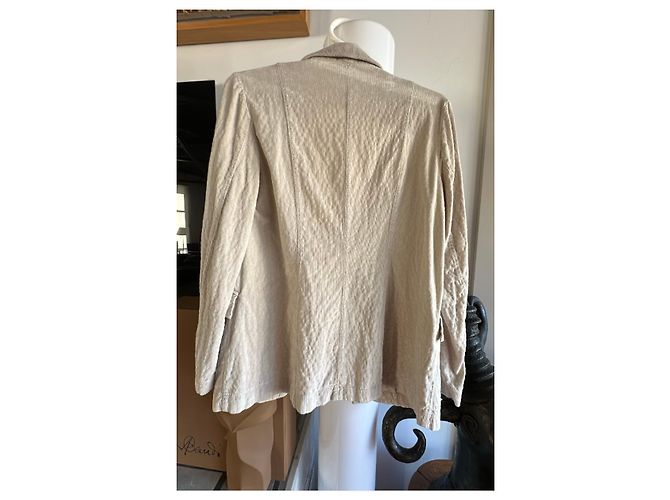 Autre Marque Blazer Transit de viscosa y algodón beige - vista 6