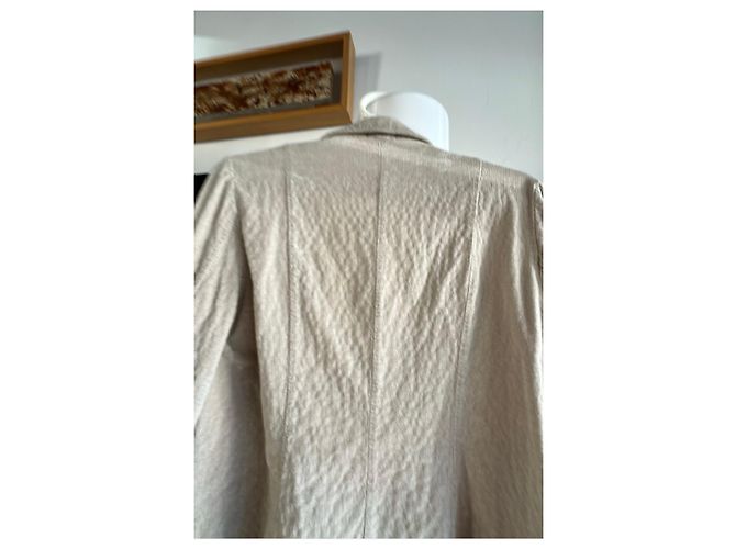 Autre Marque Blazer Transit de viscosa y algodón beige - vista 7