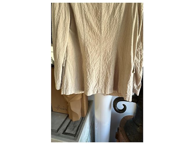 Autre Marque Blazer Transit de viscosa y algodón beige - vista 8