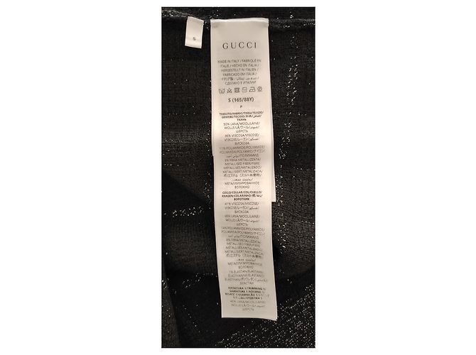 Gucci Cardigan aus Wollmischgewebe mit Schachbrettmuster Schwarz - Ansicht 5