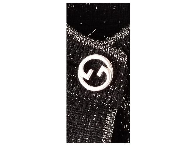 Gucci Cardigan aus Wollmischgewebe mit Schachbrettmuster Schwarz - Ansicht 6