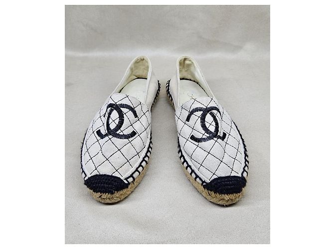 Chanel CC Espadrilles Schwarz Weiß - Ansicht 2