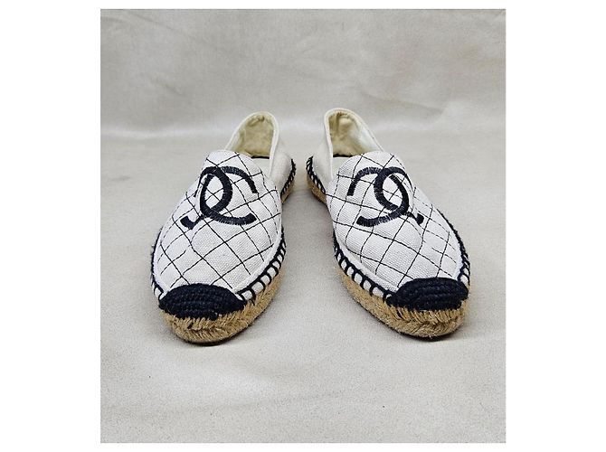 Chanel CC Espadrilles Schwarz Weiß - Ansicht 4