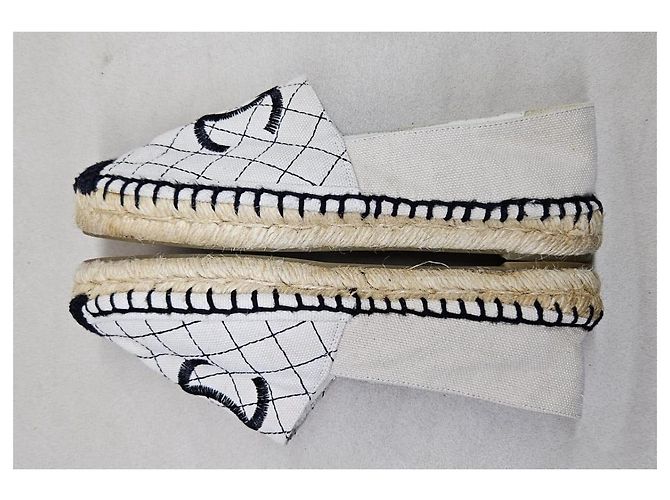 Chanel CC Espadrilles Schwarz Weiß - Ansicht 7