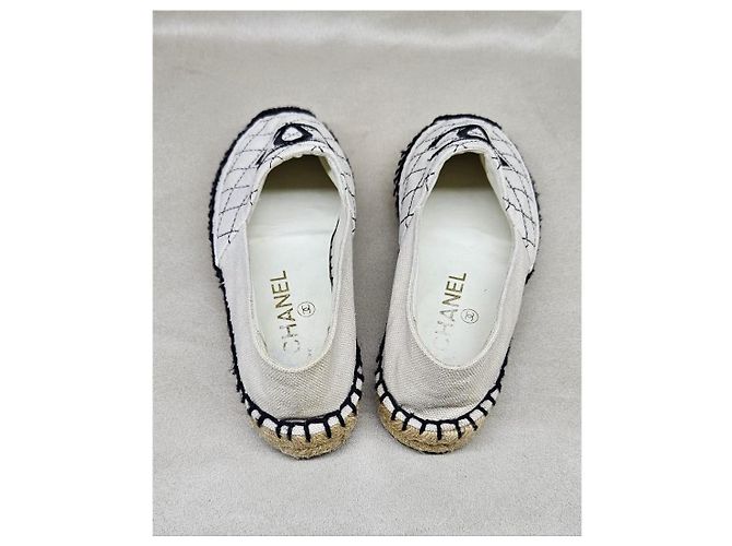 Chanel CC Espadrilles Schwarz Weiß - Ansicht 9