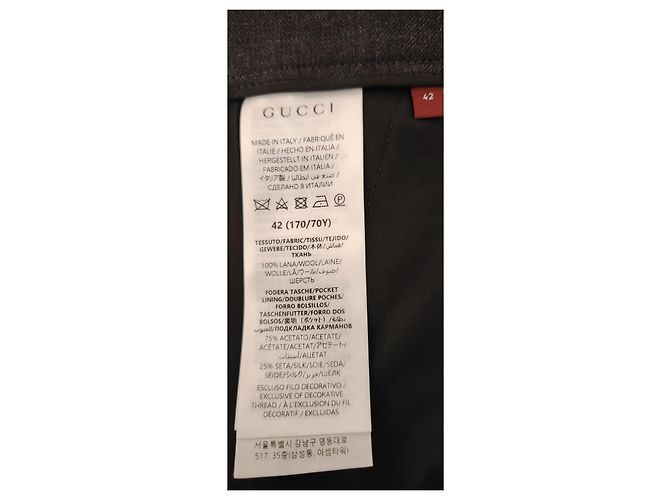 Gucci Pantalones de Gabardina de Lana - vista 4