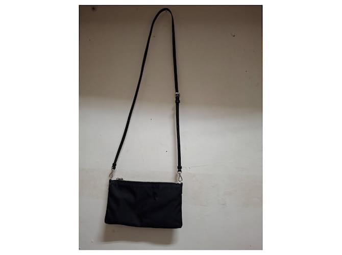Prada Borsa a Tracolla in Nylon Nero - vista 7