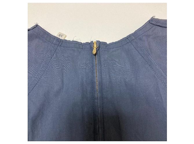 Autre Marque Vestido acampanado de algodón BLAMINK Azul Azul marino - vista 12