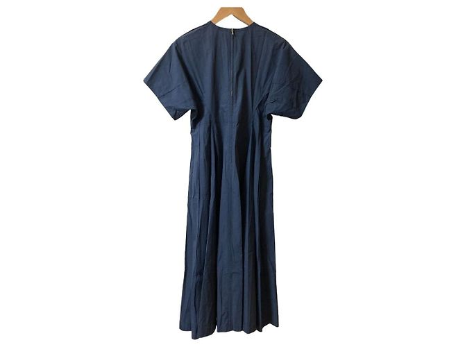 Autre Marque Vestido acampanado de algodón BLAMINK Azul Azul marino - vista 2